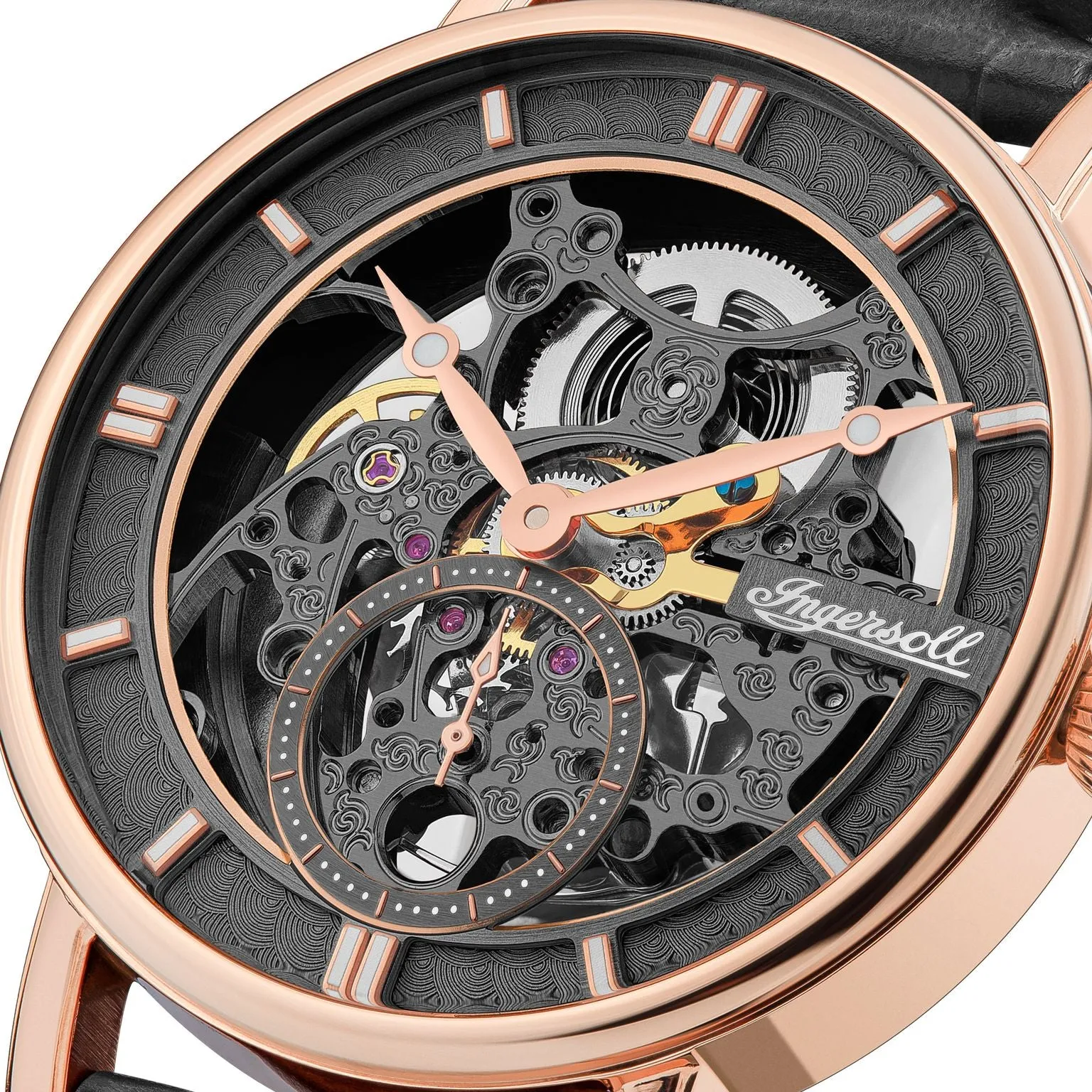 Ingersoll Herald Automatic Skeleton Black Watch