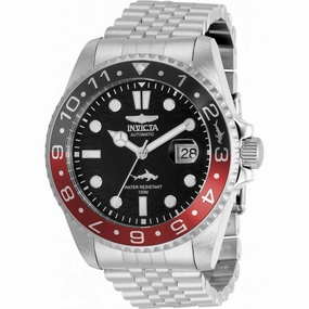 Invicta Men's Automatic Watch - Pro Diver Black Dial Silver Steel Bracelet | 35149