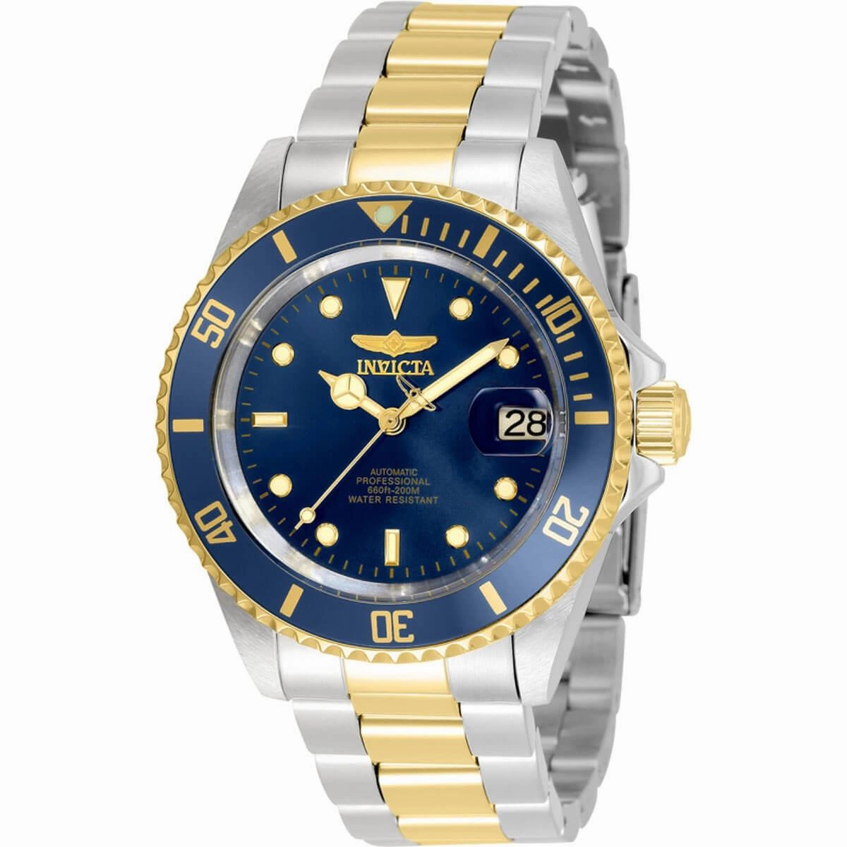 Invicta Men's Automatic Watch - Pro Diver Navy Blue Dial SS Bracelet Date | 35703