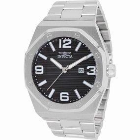 Invicta Men's Quartz Watch - Huracan Black Dial Stainless Steel Bracelet | 45781