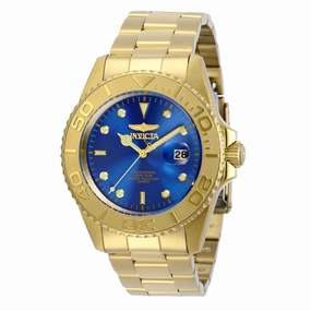 Invicta Men's Quartz Watch - Pro Diver Blue Dial Yellow Gold Bracelet | 29947