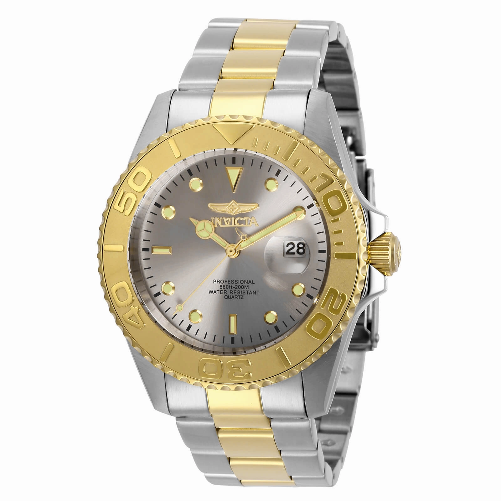 Invicta Men's Quartz Watch - Pro Diver Grey Dial Stainless Steel Bracelet | 29950