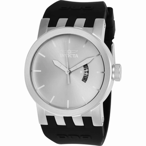 Invicta Men's Watch - DNA Quartz Silver Dial Black Silicone Rubber Strap | 25055