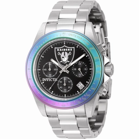 Invicta Men's Watch - NFL Las Vegas Raiders Quartz Chrono Silver Bracelet | 44983