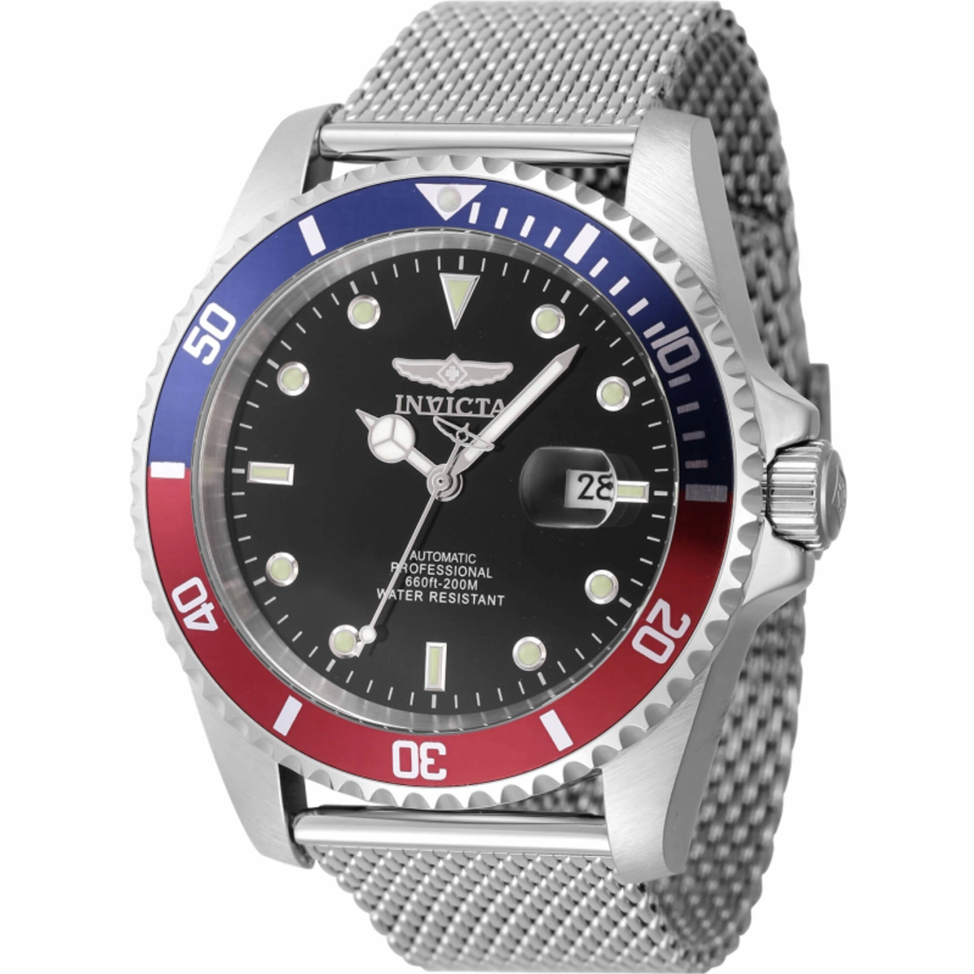 Invicta Men's Watch - Pro Diver Automatic Silver Tone Stainless Steel Bracelet | 47965