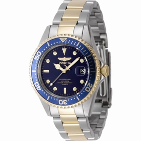 Invicta Men's Watch - Pro Diver Blue Dial Silver and Yellow Gold Bracelet | 8935OB