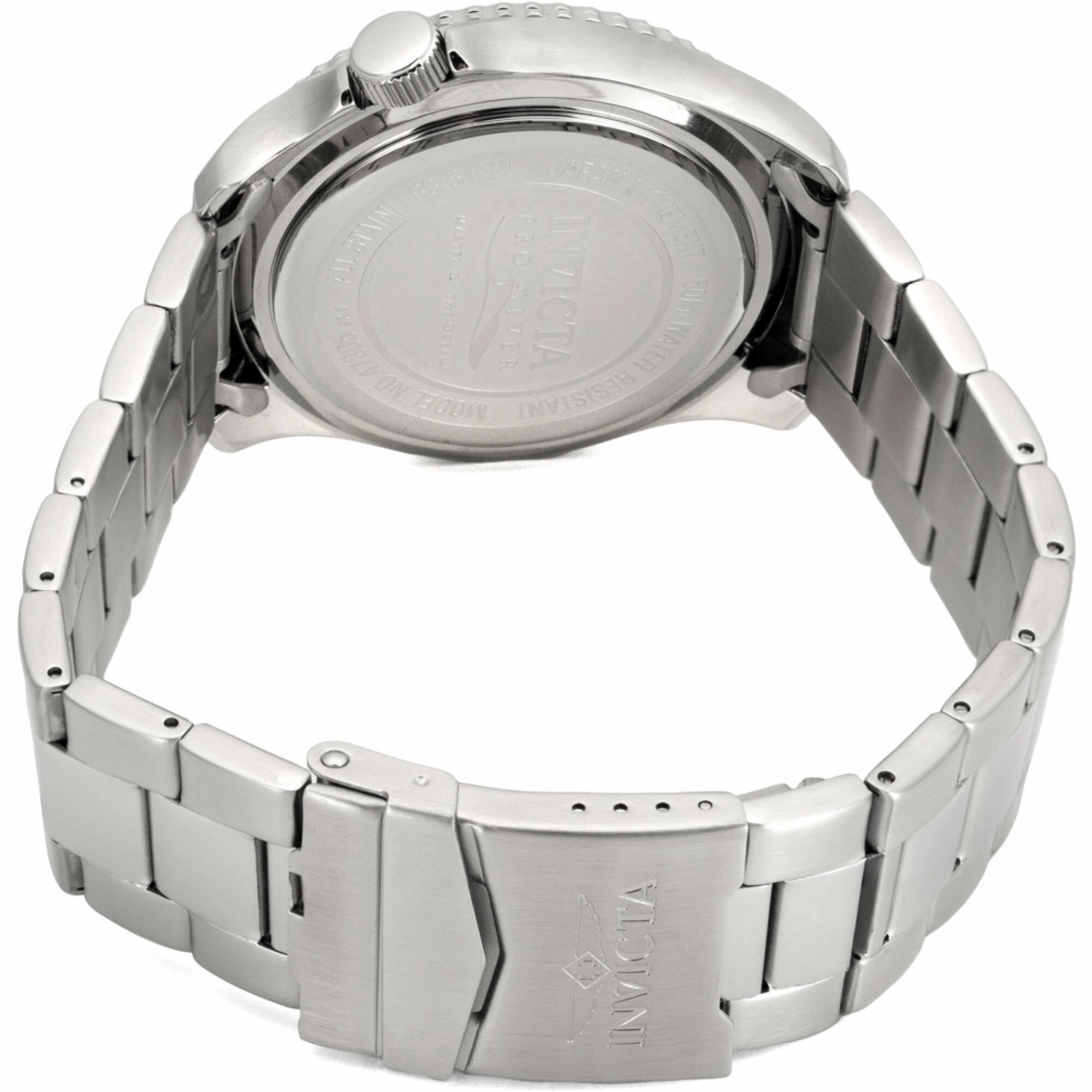 Invicta Men's Watch - Pro Diver Quartz Luminous Green Dial Steel Bracelet | 47305