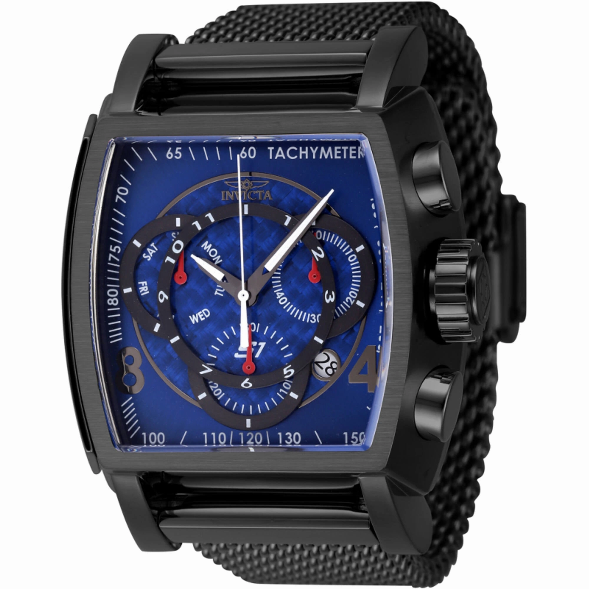 Invicta Men's Watch - S1 Rally Chrono Blue and Black Dial Steel Bracelet | 46011