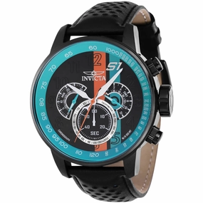 Invicta Men's Watch - S1 Rally Chrono Blue and Black Leather Strap Quartz | 39024