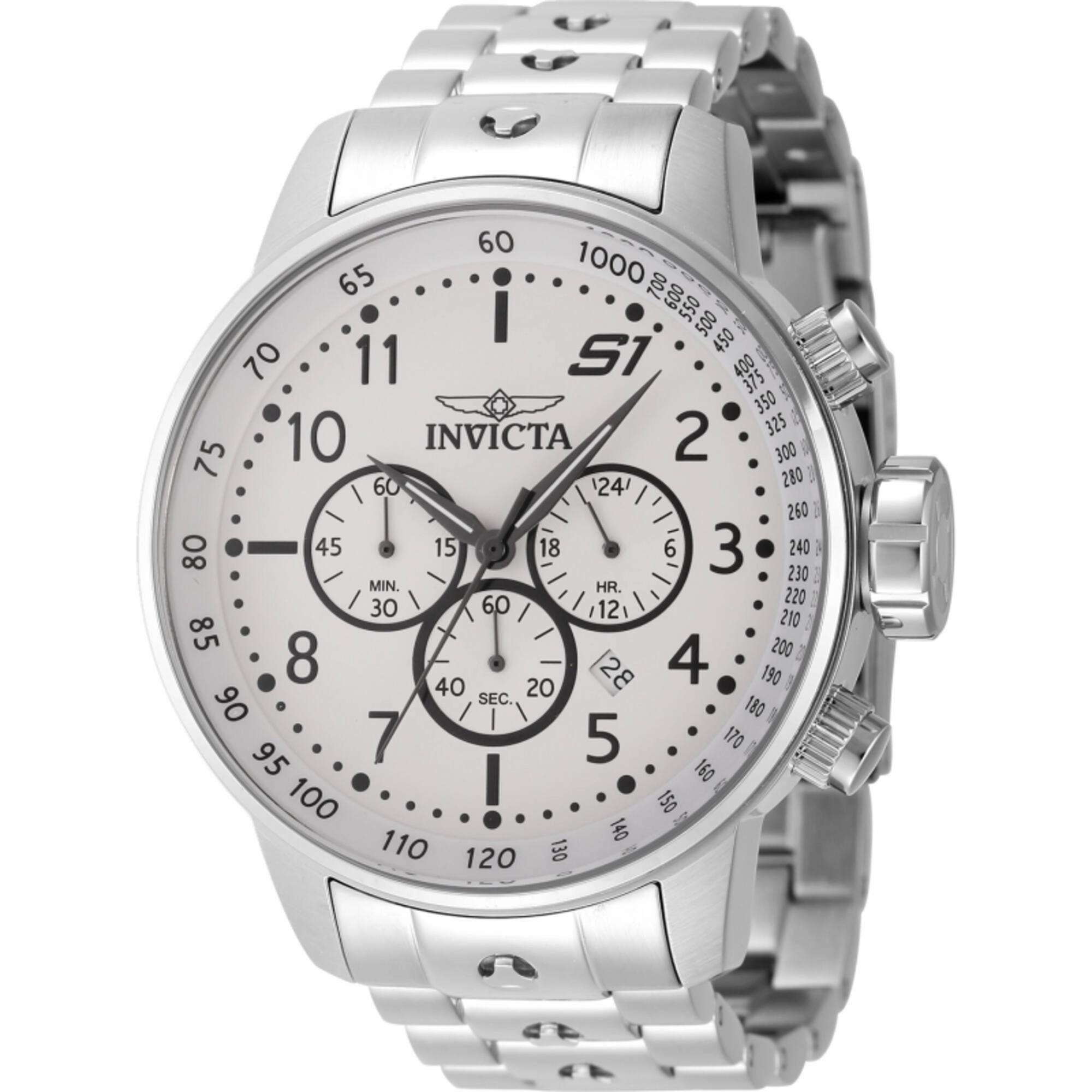 Invicta Men's Watch - S1 Rally Chronograph Silver Stainless Steel Bracelet | 23078