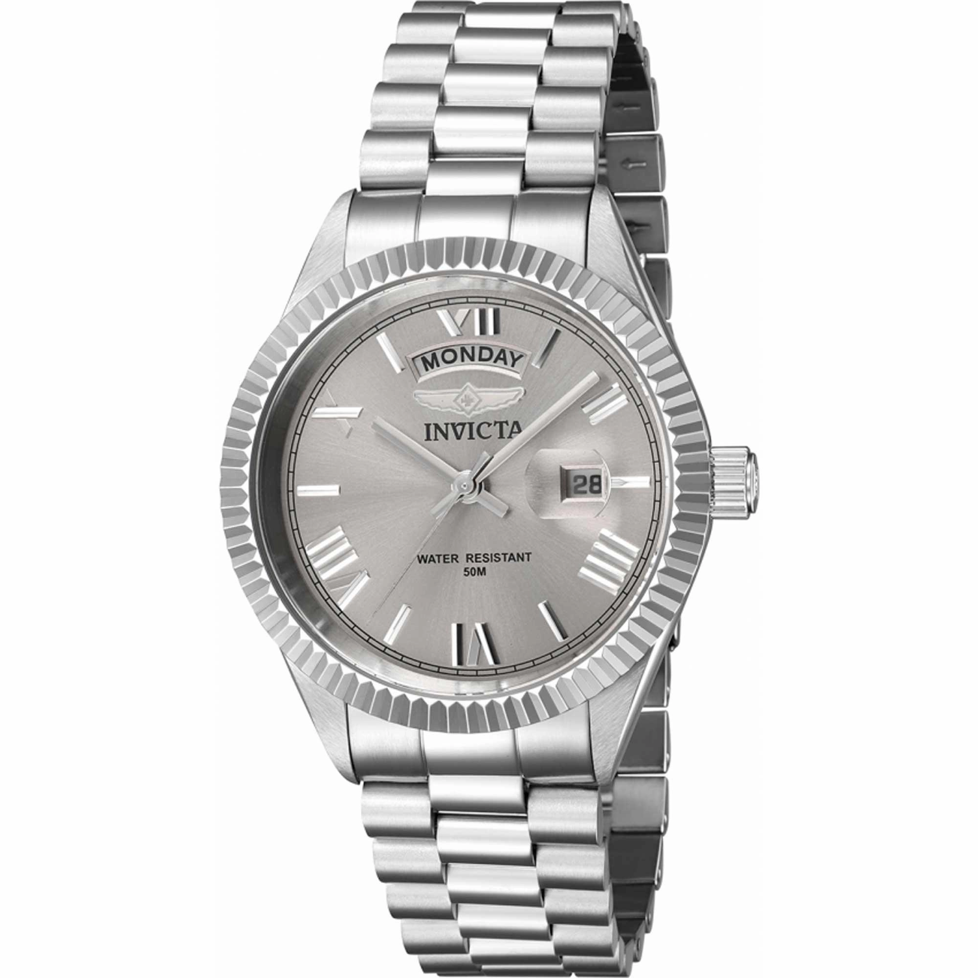 Invicta Men's Watch - Specialty Quartz Date Display Silver Dial Steel Bracelet | 43938
