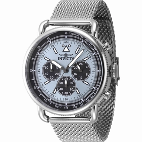 Invicta Men's Watch - Speedway Chrono Blue Dial Silver Tone Mesh Bracelet | 47359