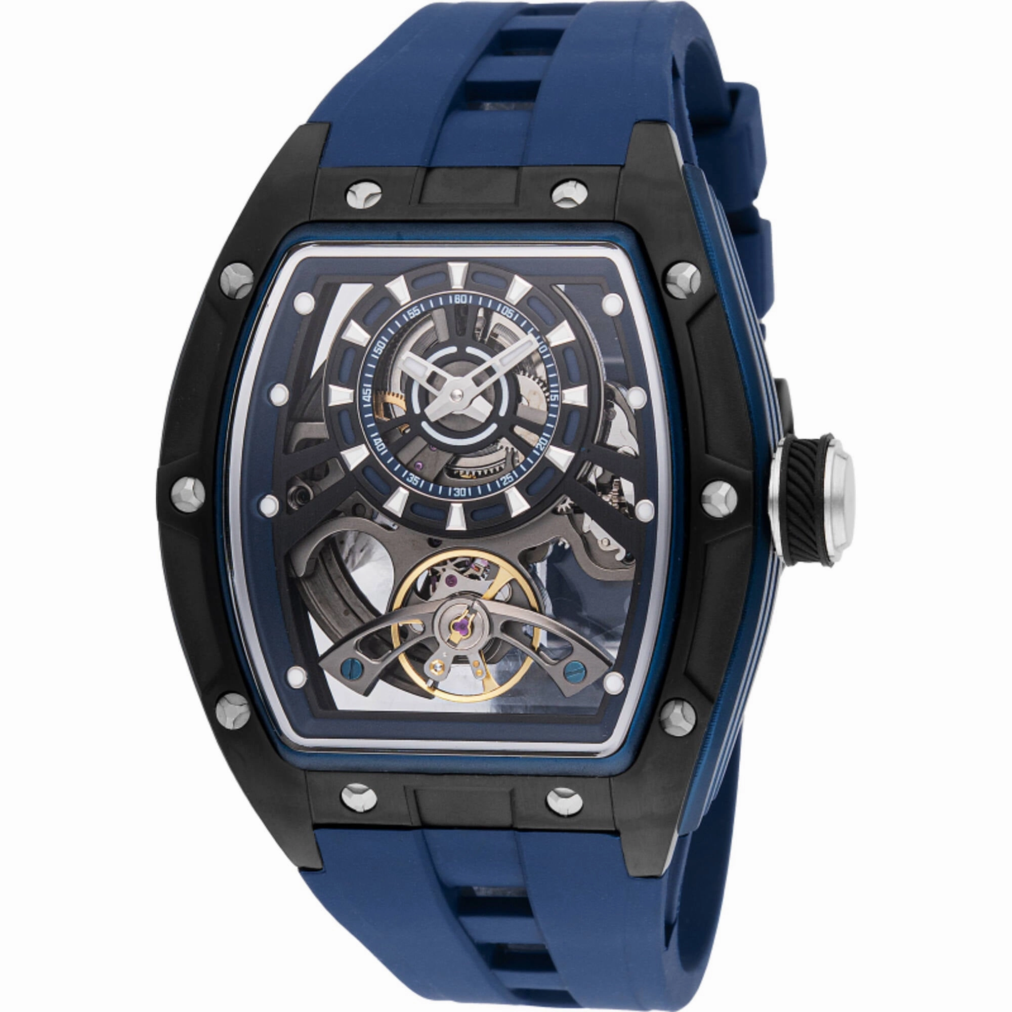 Invicta Men's Watch S1 Rally Automatic Blue Silicone Strap Chronograph 49036