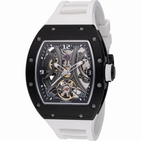 Invicta Men's Watch S1 Rally Chrono Skeleton Dial White Silicone Strap 49021