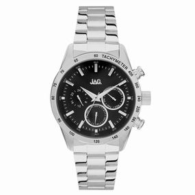Jag Alain Black Dial Stainless Steel Mens Watch