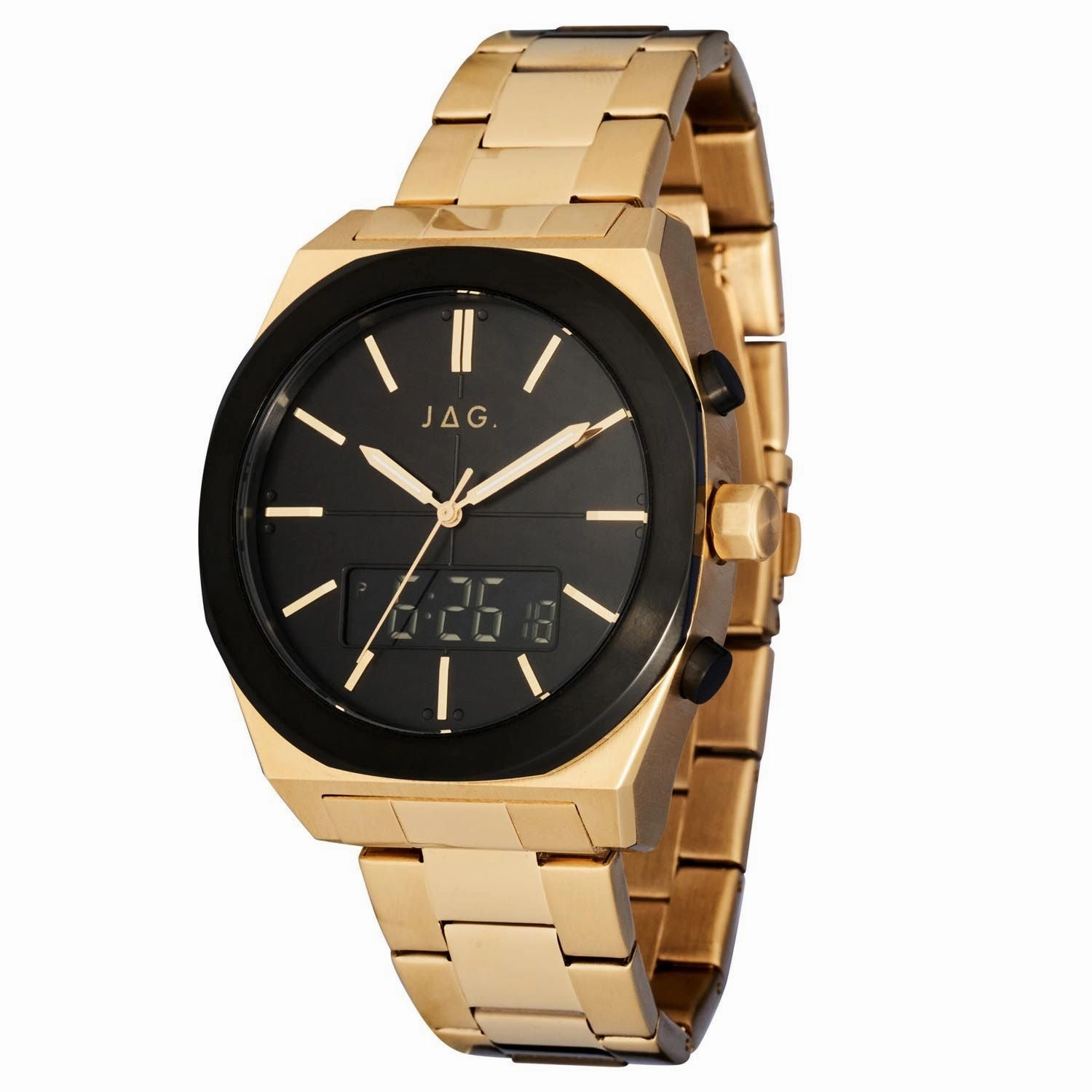 Jag Lincoln Black Dial 43mm Watch J2637A