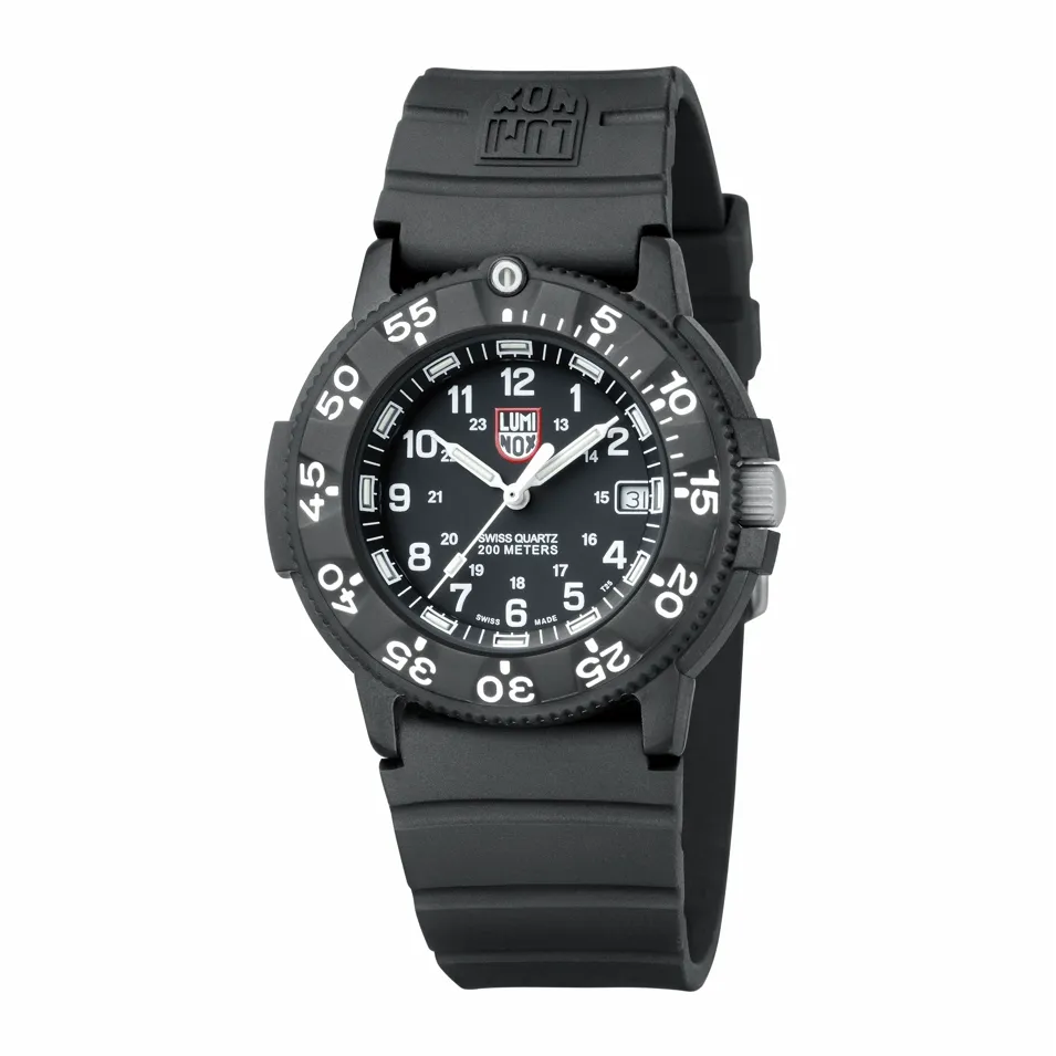 Luminox Original Navy SEAL Dive Black Rubber Watch XS.3001.H.SET