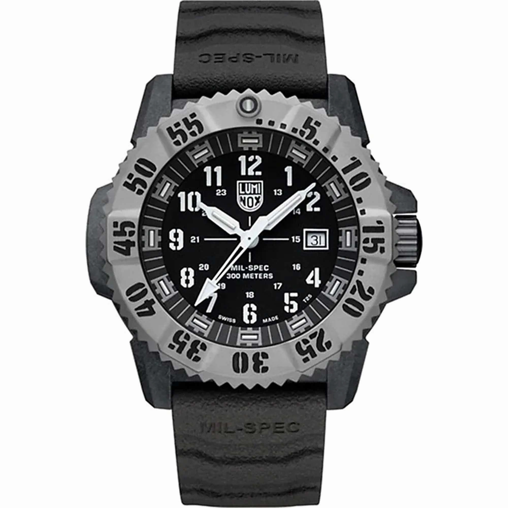 Luminox Men's Quartz Watch - Black Dial Rubber Strap Dive Military Spec | 3351.SET