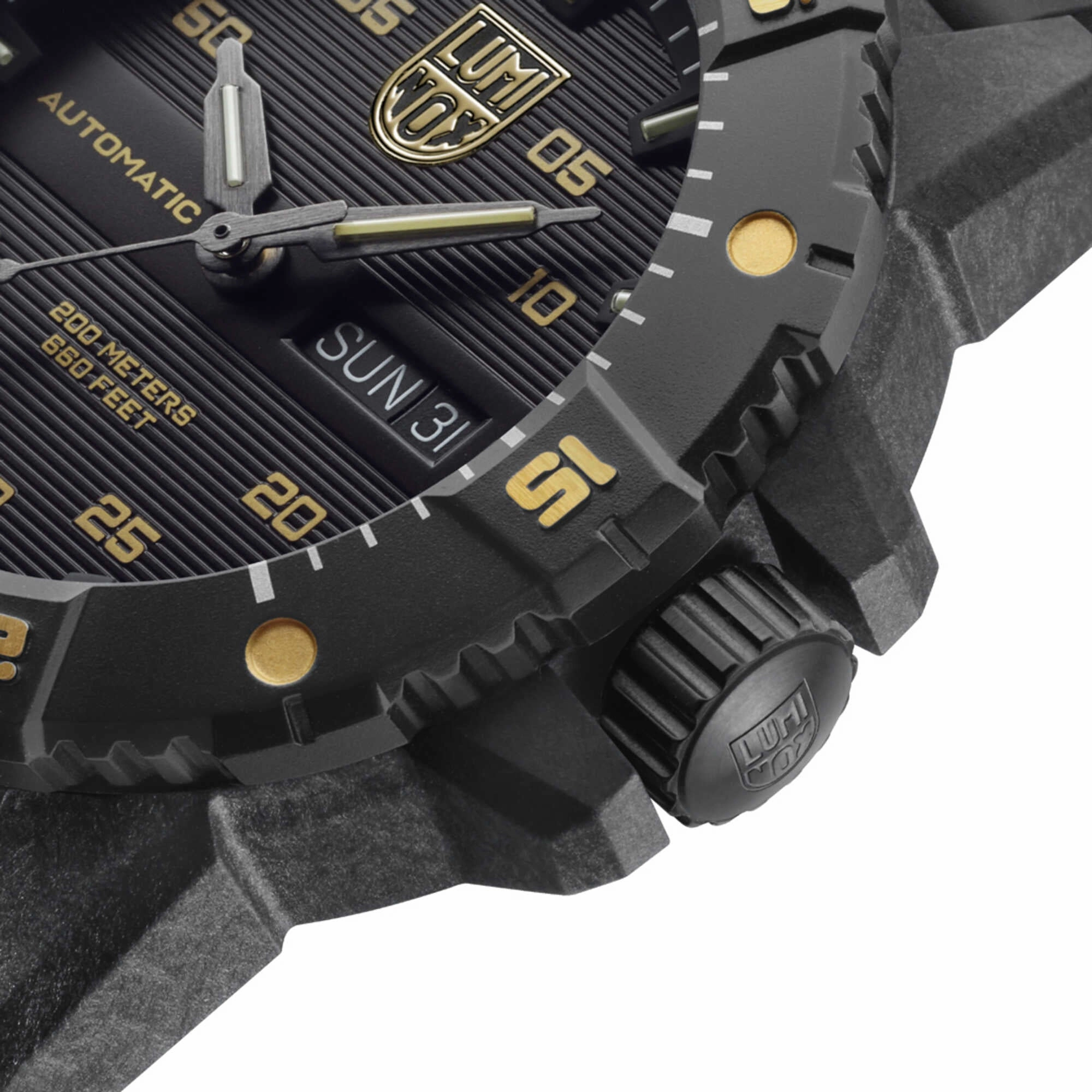 Luminox Men's Watch - Master Carbon Seal Automatic Black Dial Strap | XS.3865.GOLD