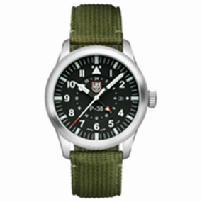 Luminox Men's Watch - P38 Lightning Steel Case Black Dial Green Strap | XA.IE21