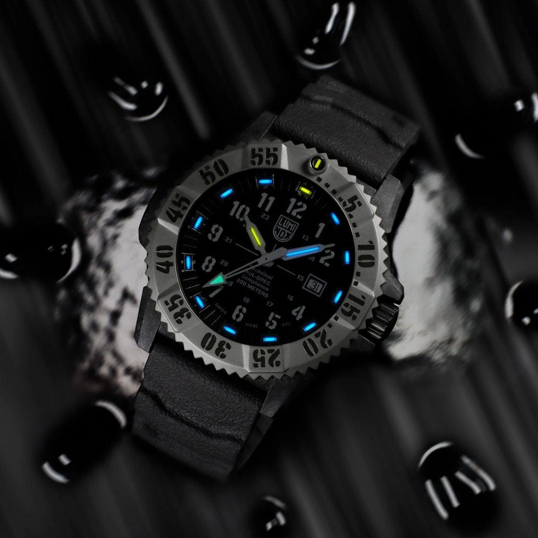 Luminox Mil-Spec Black Dial Grey Rubber Strap 46MM Watch XL.3351.1.SET