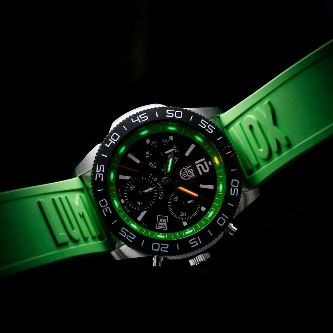 Luminox Pacific Diver Chronograph Dive Genuine Rubber Strap Watch XS.3157.NF.SET