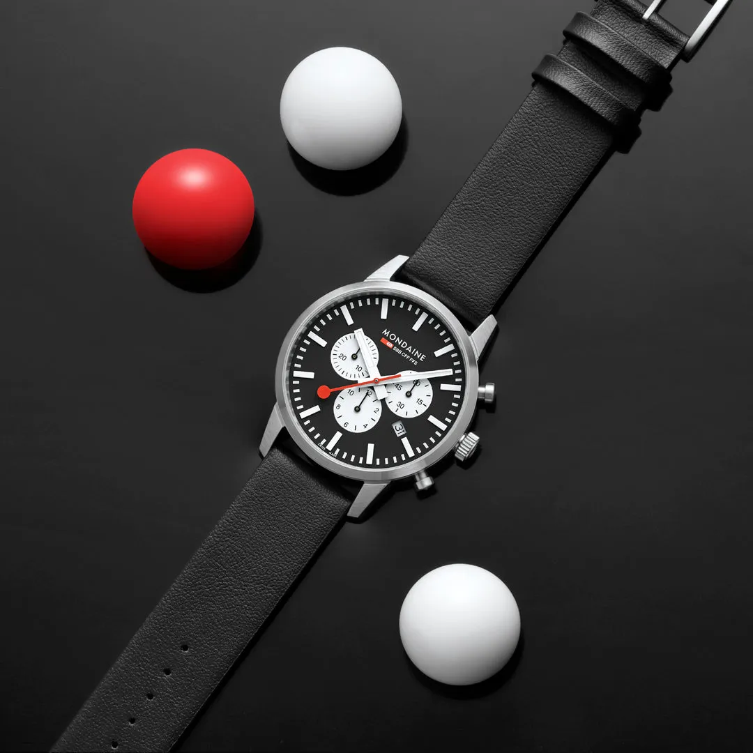 Mondaine Neo Chronograph Super-luminova Vegan Leather, 41 Mm MSD.41420.LBV
