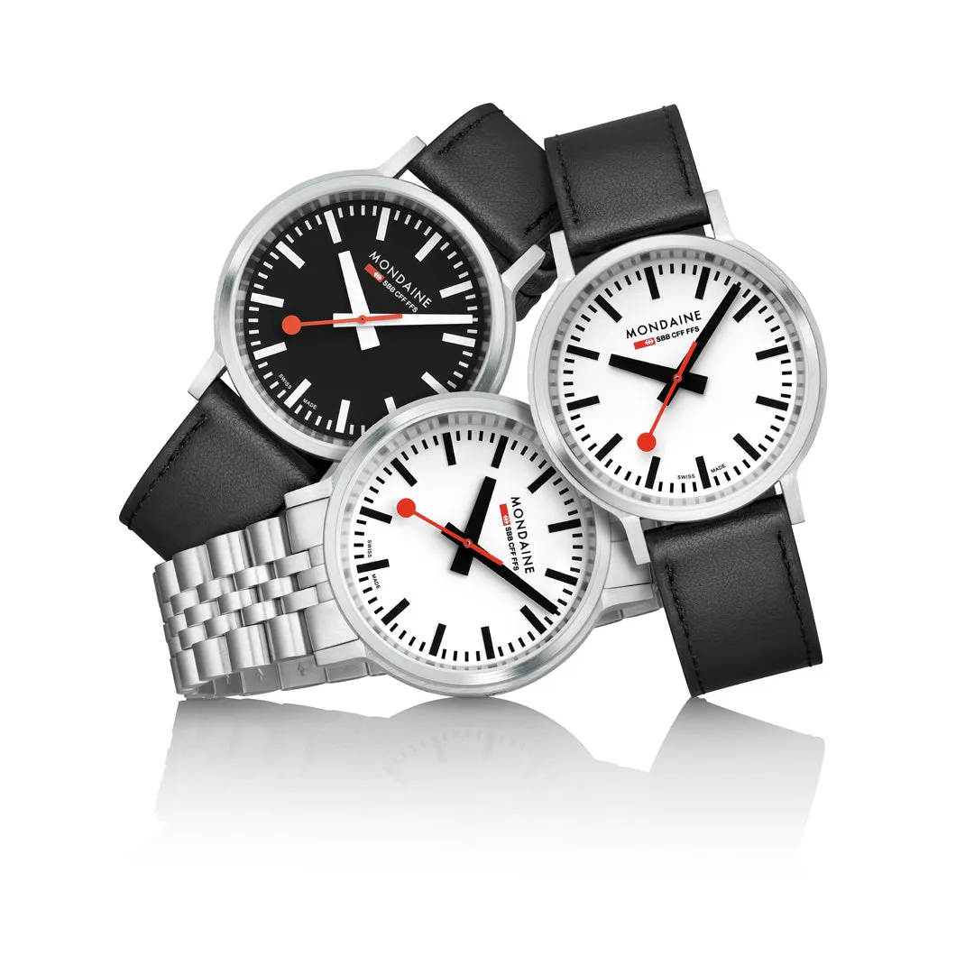 Mondaine Stop2go Backlight White Dial Stainless Steel Watch MST.4101B.SJ.2SE