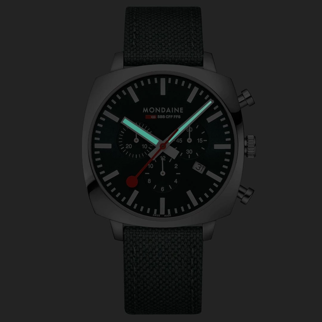 Mondaine Cushion Park Green Watch MSL.41460.LF.SET