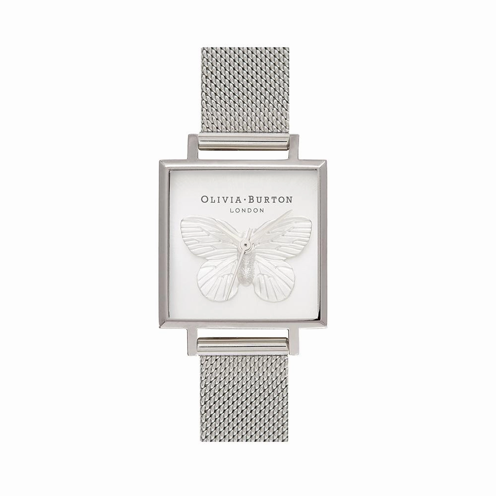 Olivia Burton 3D Butterfly Silver Watch - Silver