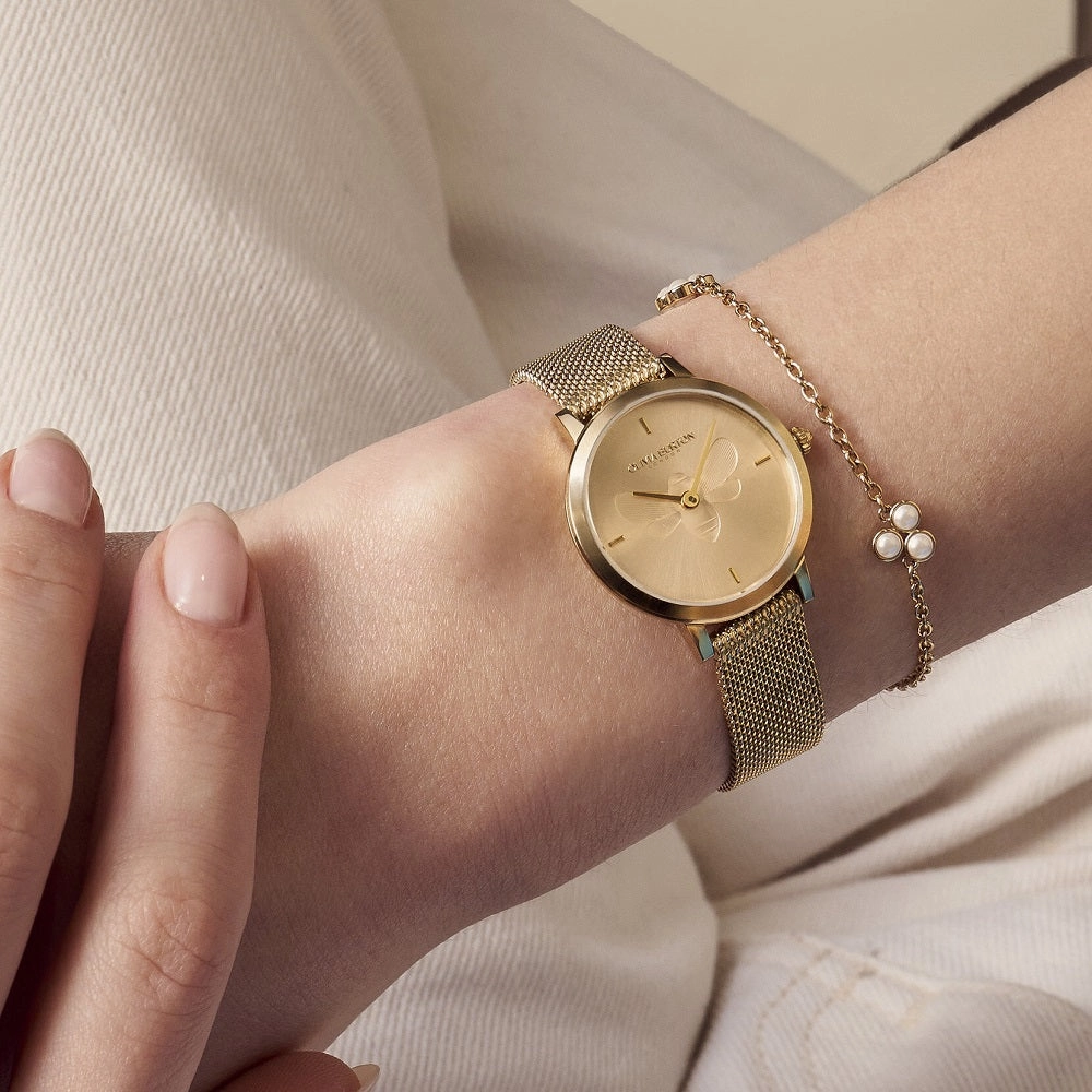 Olivia Burton Bee Ultra Slim Gold Ladies Watch 24000022