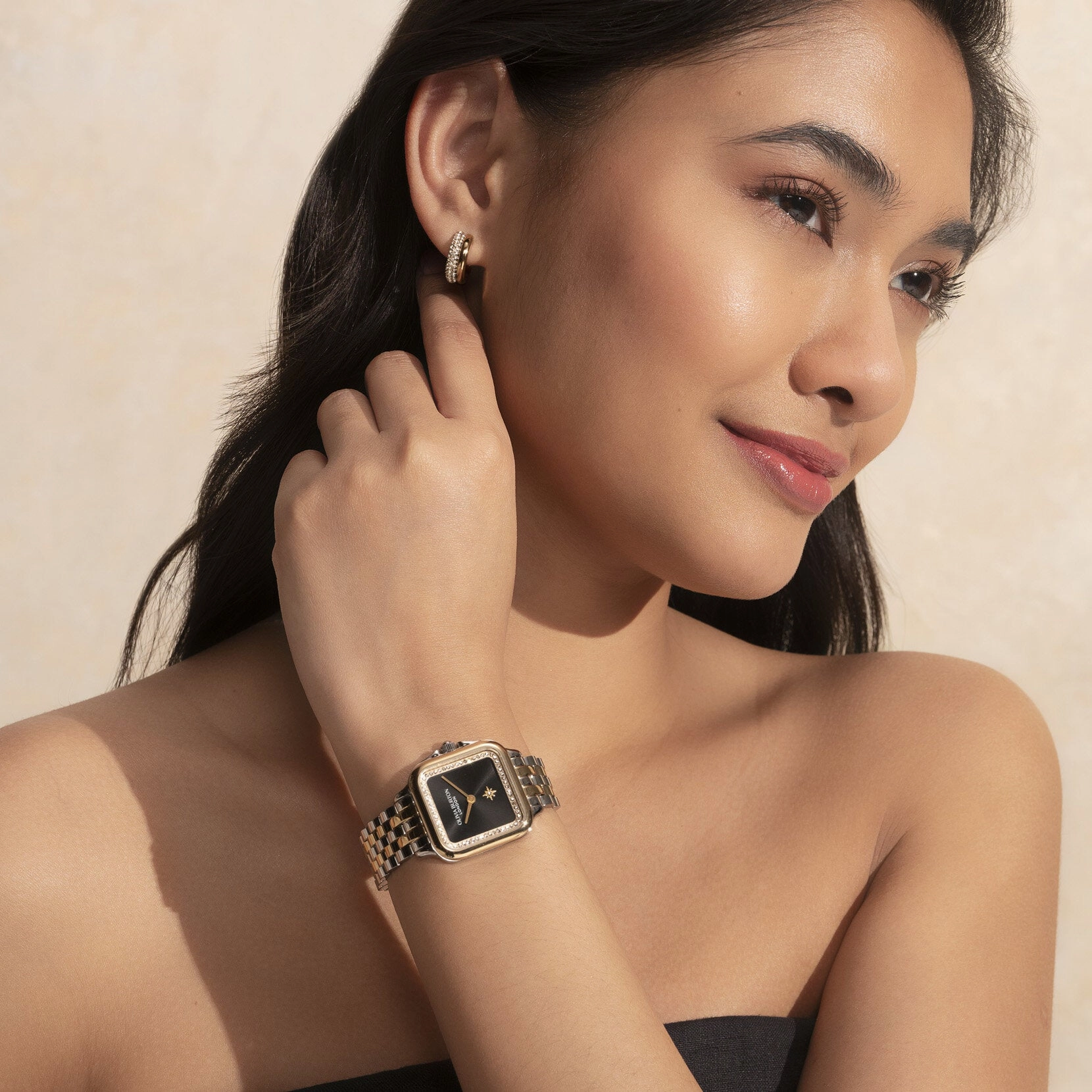 Olivia Burton Grosvenor Black and Two Tone Ladies Watch 24000124