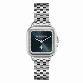 Olivia Burton Grosvenor Blue Stainless Steel Ladies Watch 24000083