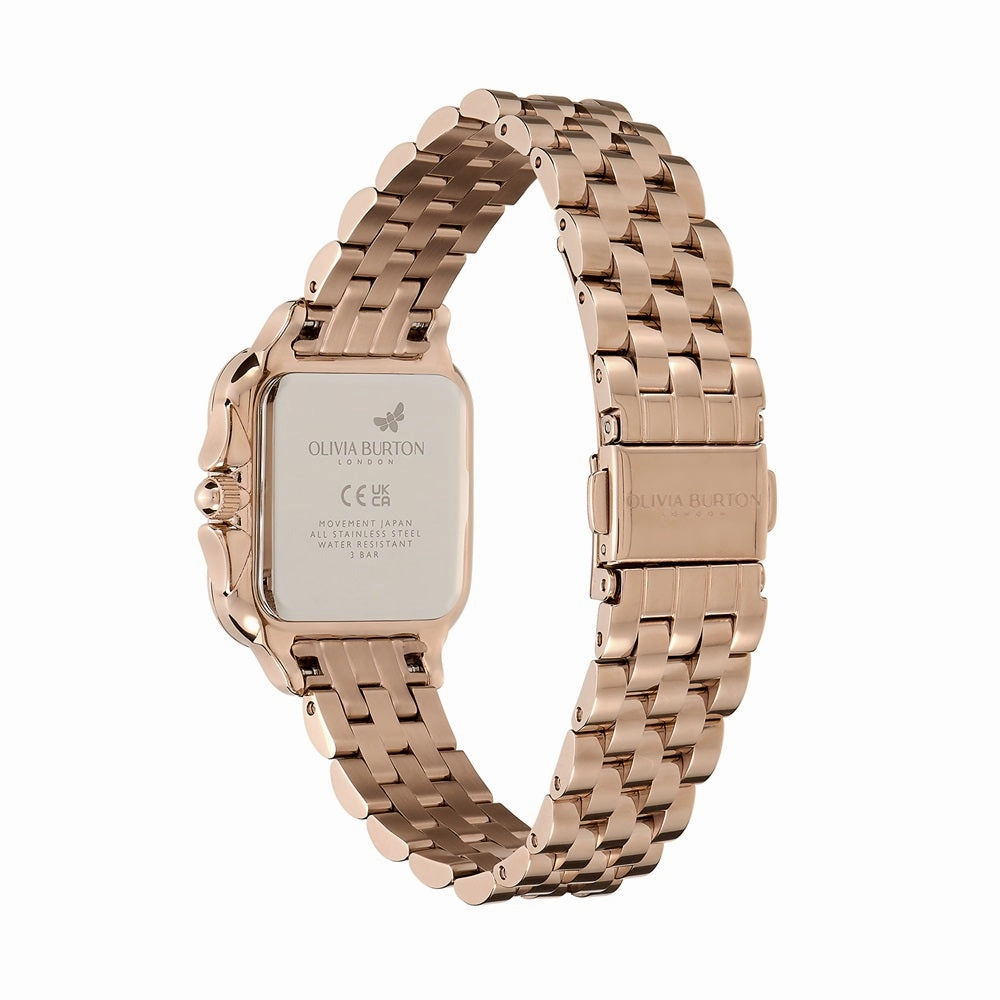 Olivia Burton Grosvenor Carnation Gold Plated Ladies Watch 24000085