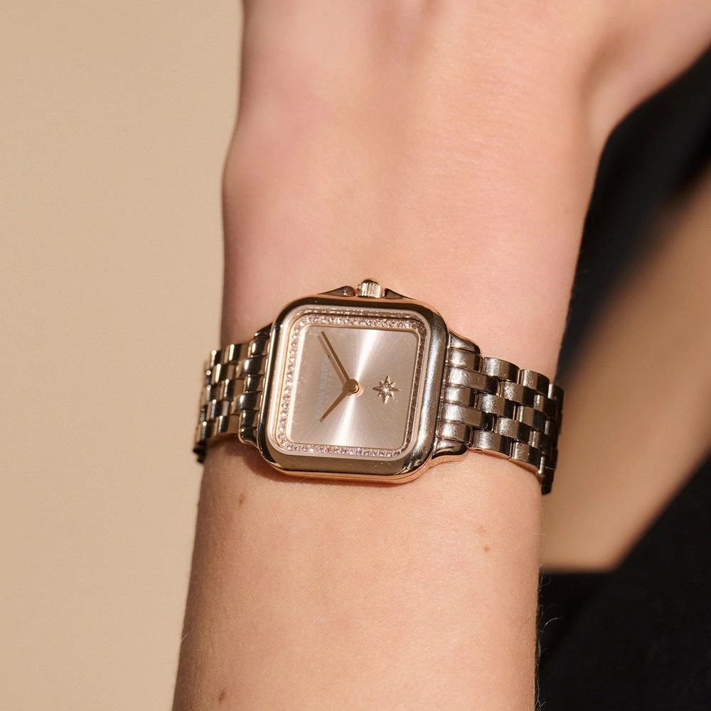Olivia Burton Grosvenor Carnation Gold Plated Ladies Watch 24000085