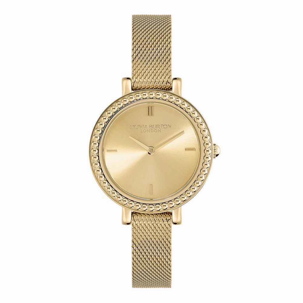 Olivia Burton Ladies Classic Vintage Bead Gold Plated Watch 24000161