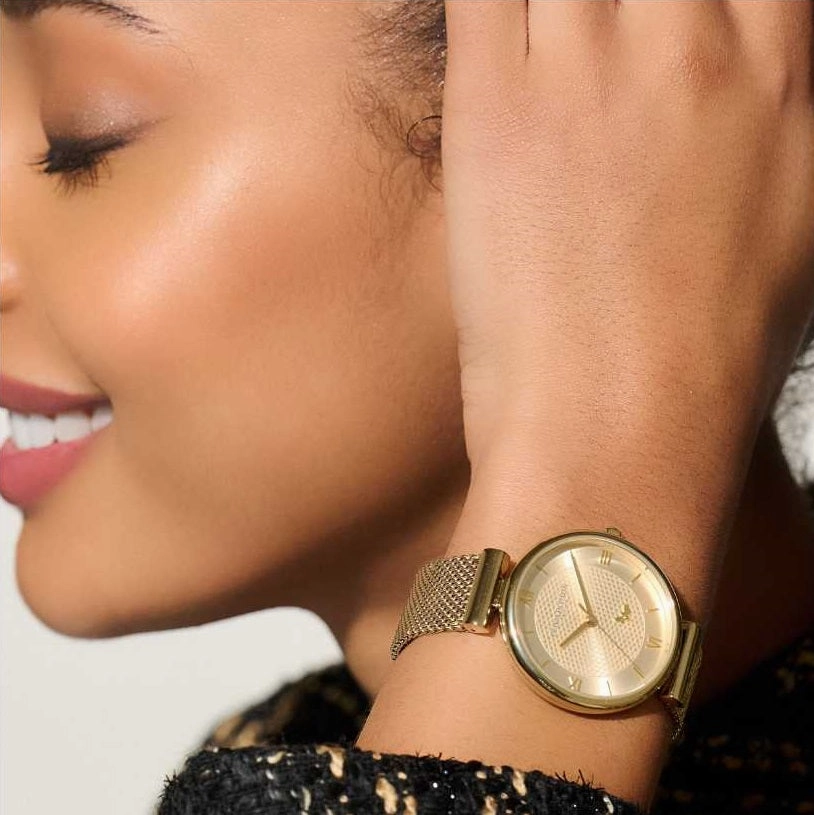 Olivia Burton Minima Bee Ladies Gold Plated Watch 24000096