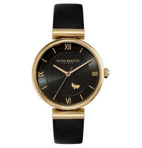 Olivia Burton Minima Bee Ladies Leather Strap Watch 24000099
