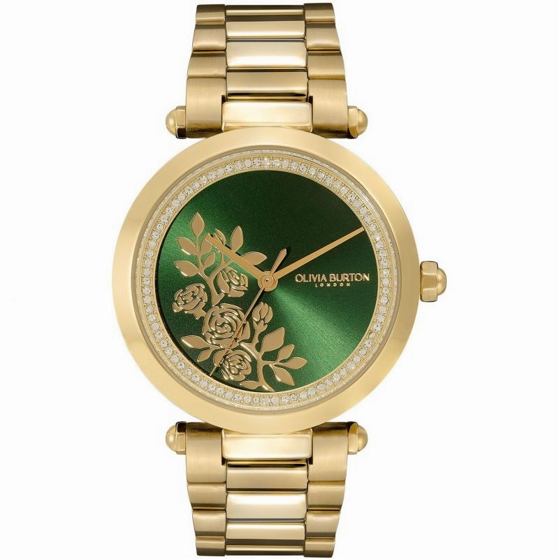 Olivia Burton Signature Floral T-Bar Gold Ladies Watch 24000043