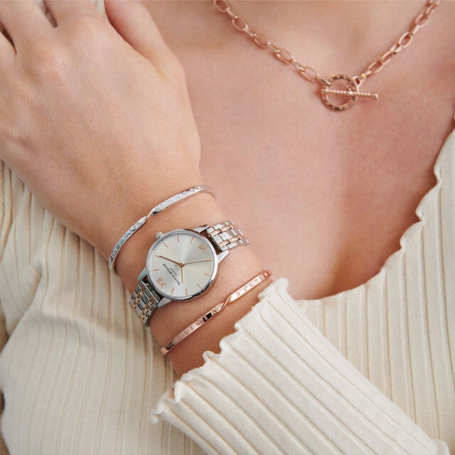 Olivia Burton Silver and Rose Ladies Watch OB16EN01