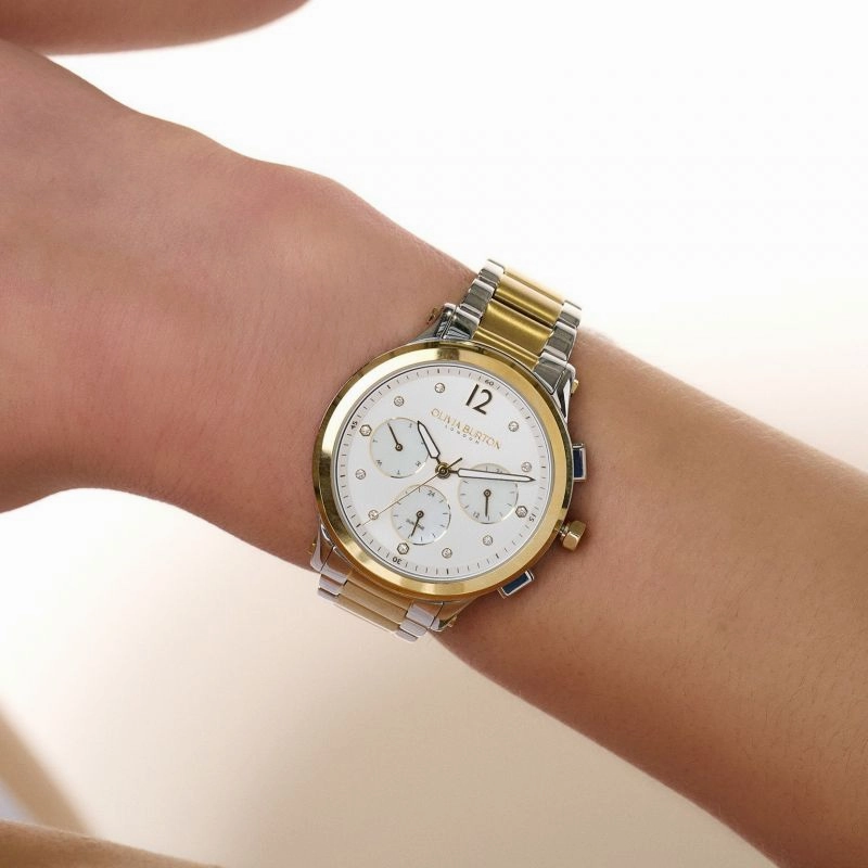 Olivia Burton Sport Luxe Ladies Two Tone Watch 24000053