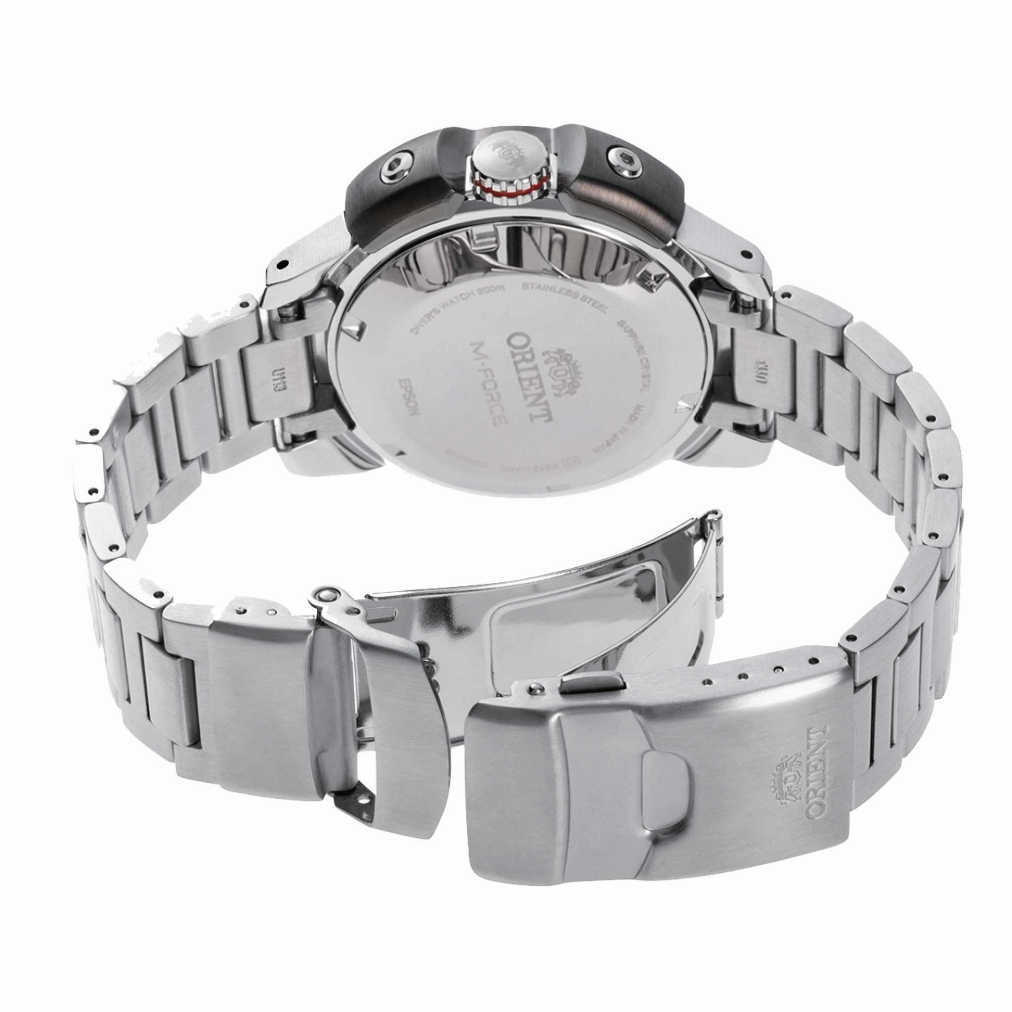 Orient Men's Automatic Watch - M-Force Dive Blue Dial Bracelet | RA-AC0L07L00B
