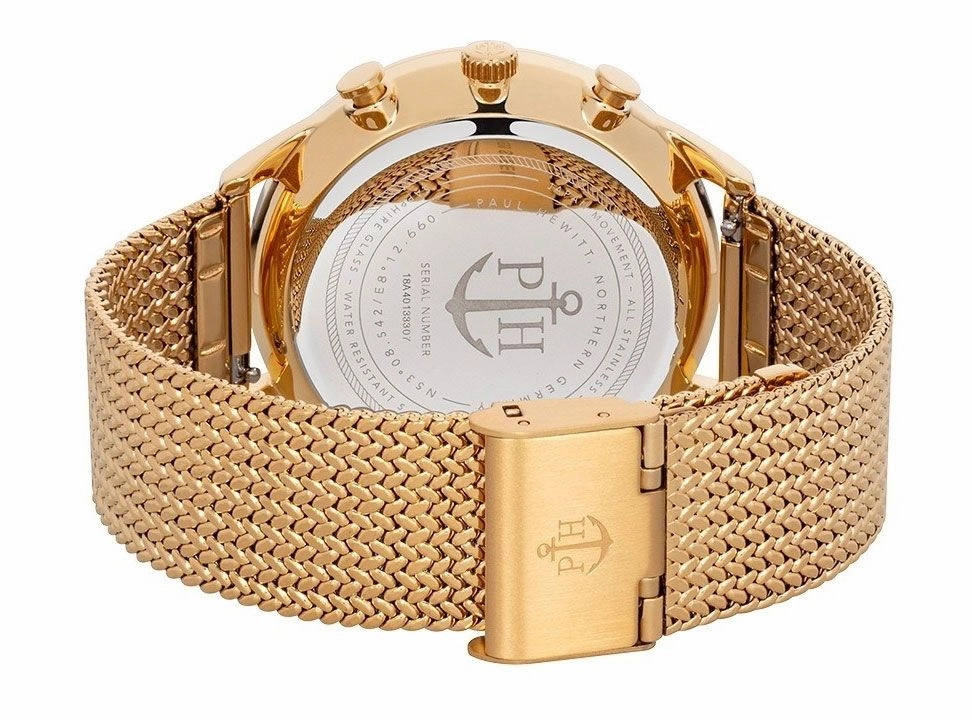 Paul Hewitt White Sand Woven Gold Watch