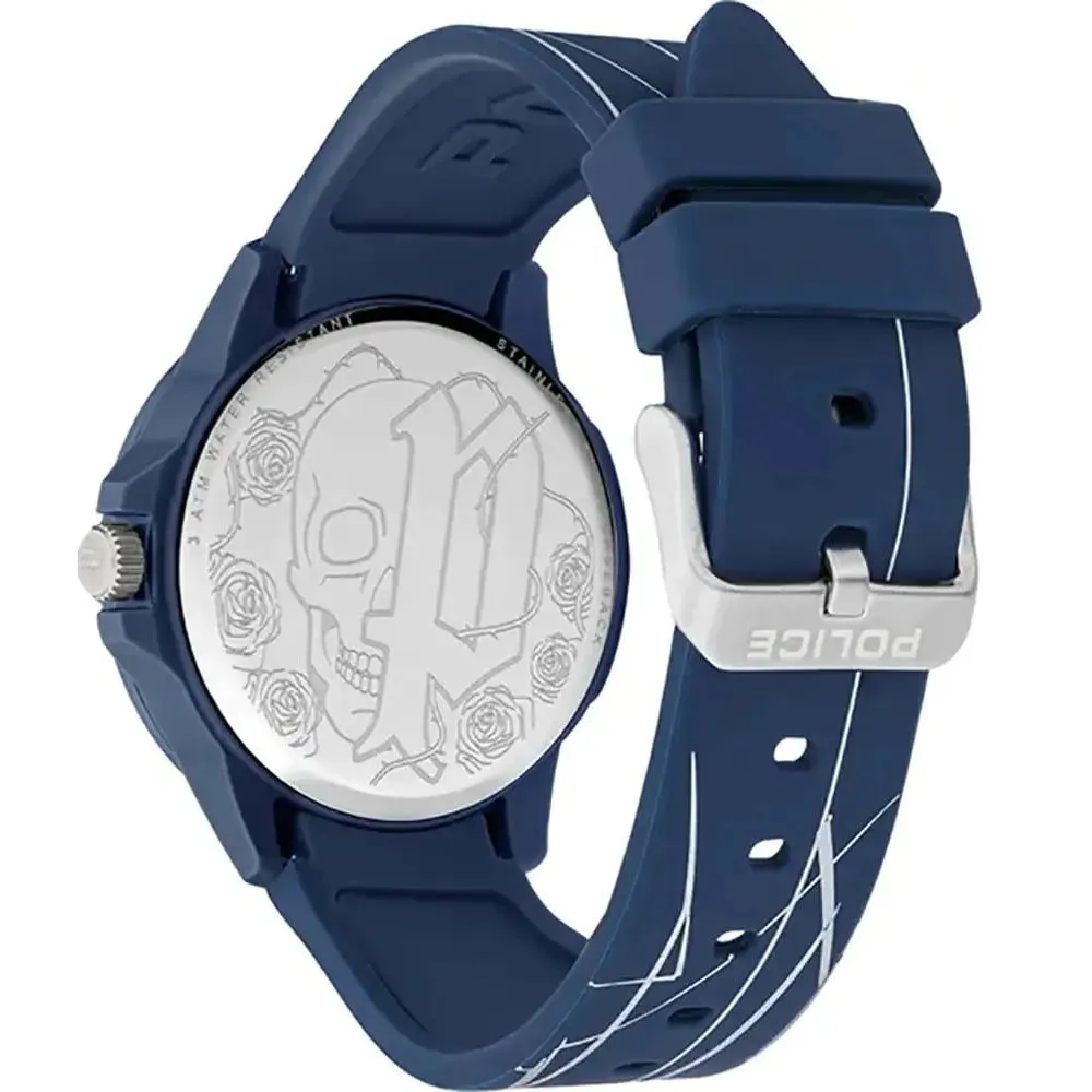 Police Sketch Blue Rubber Men's Watch PEWUM2119561