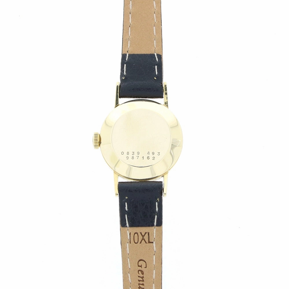 Pre Owned Certina 9ct Gold Leather Strap Mechanical Ladies Swiss Watch RW0615