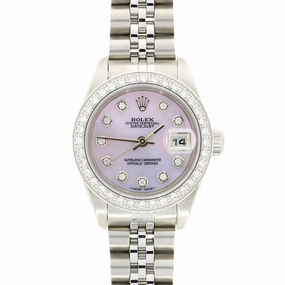 Pre Owned Rolex Lady Datejust Diamond Set Watch 69160 RW0626 Papers (1999)