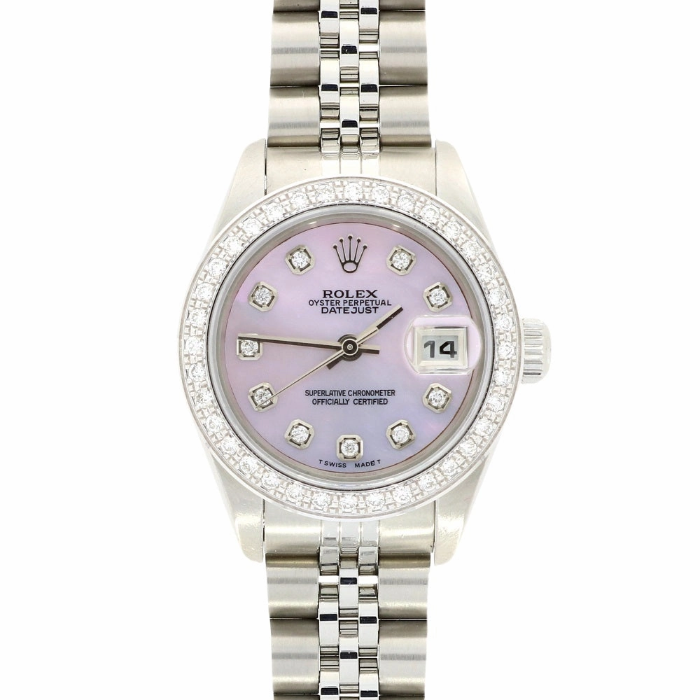 Pre Owned Rolex Lady Datejust Diamond Set Watch 69160 RW0626 Papers (1999)