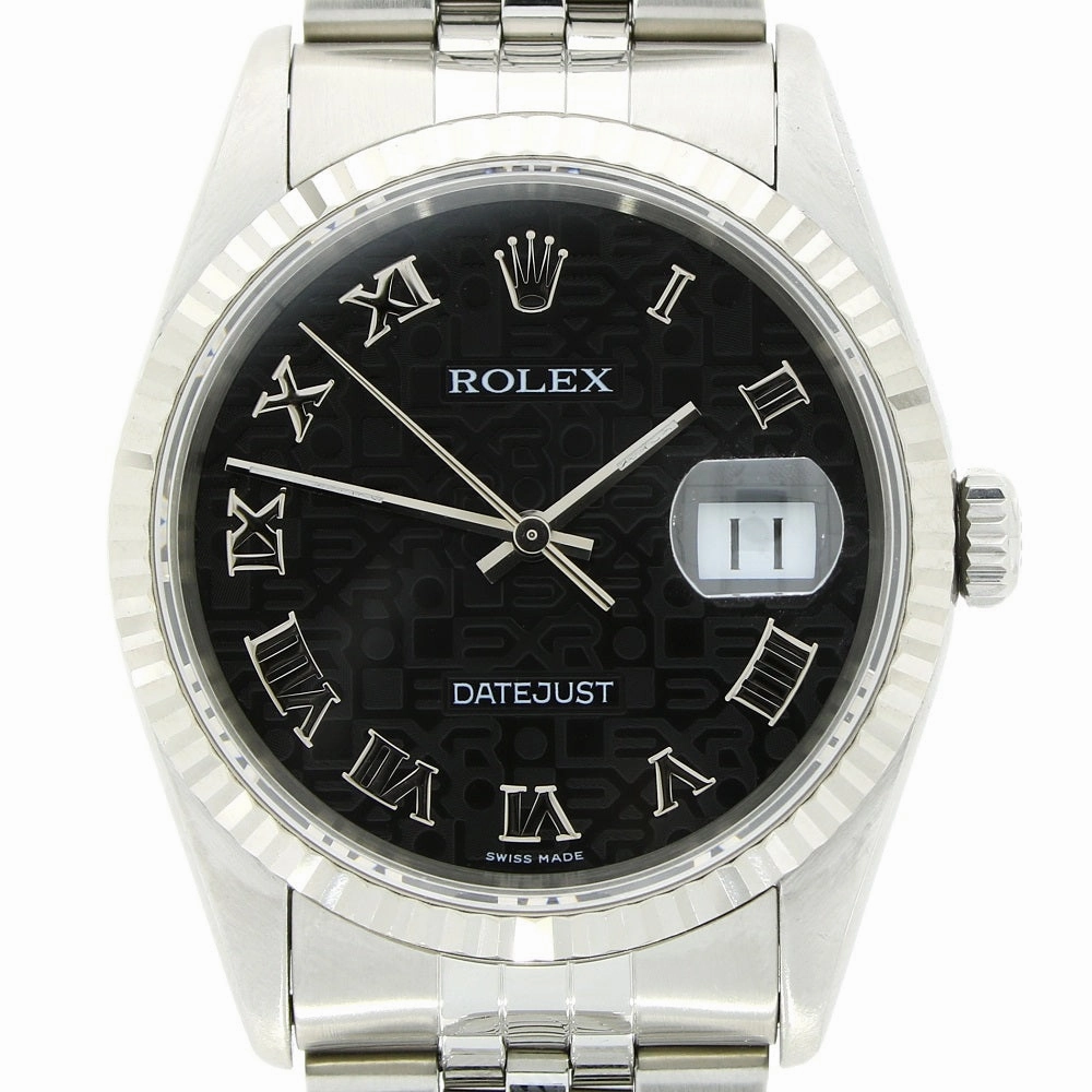 Pre Owned Rolex Oyster Perpetual Datejust 36 Jubilee Mens Watch 16234 Papers RW0485 (1997)