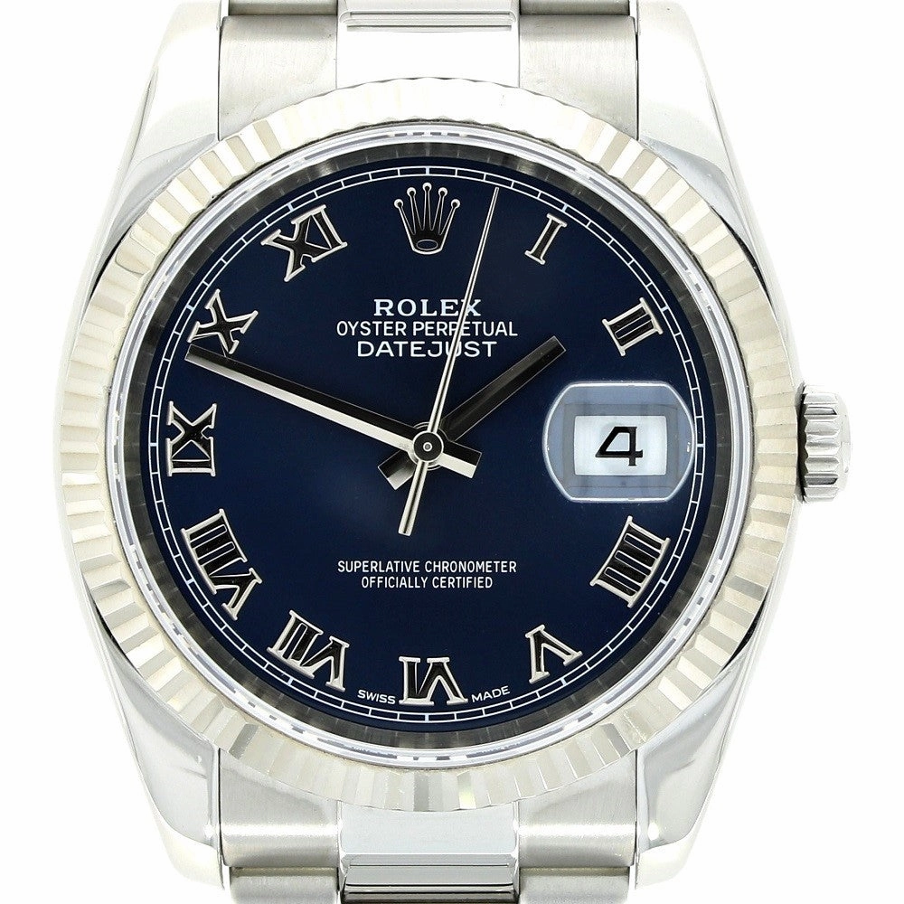 Pre Owned Rolex Oyster Perpetual Datejust 36 Oyster Steel Mens Watch 116234 Papers RW0474 (2006)