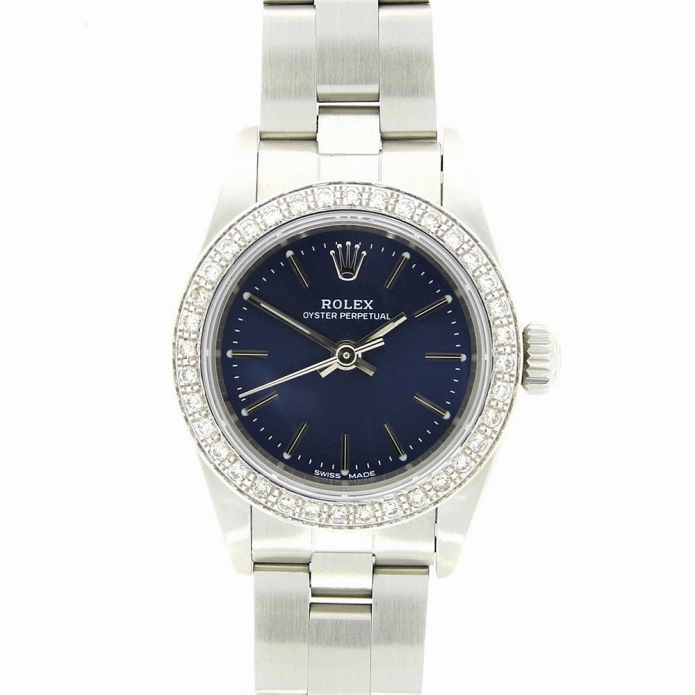 Pre Owned Rolex Oyster Perpetual Diamond Set Ladies Watch 67180 RW0490 (1997)